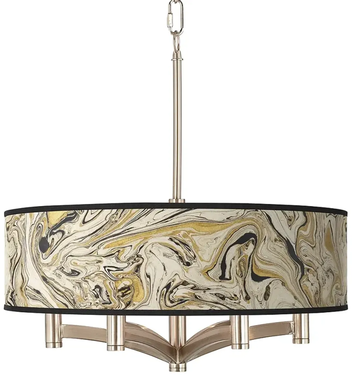 Venetian Marble Ava 6-Light Nickel Pendant Chandelier