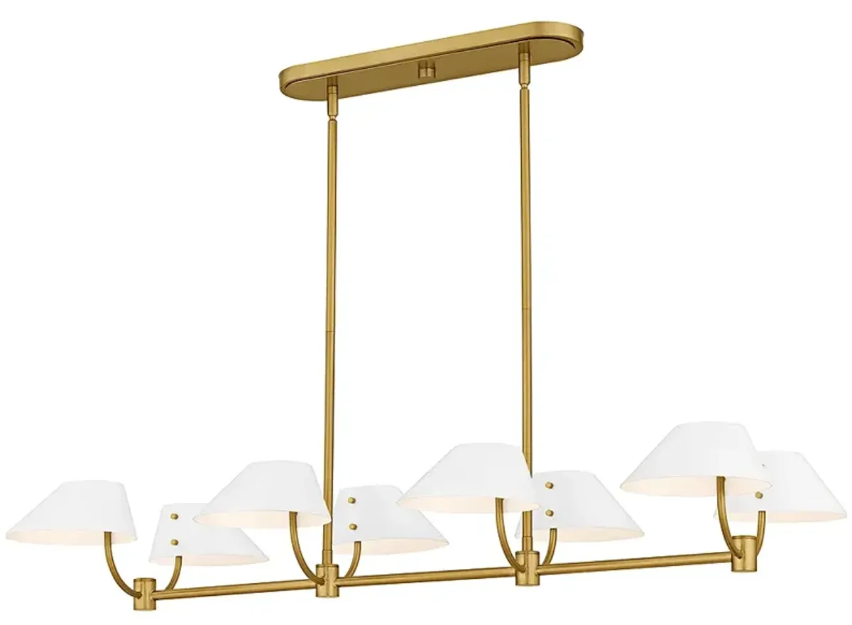 Penley 6-Light Brushed Gold Linear Chandelier