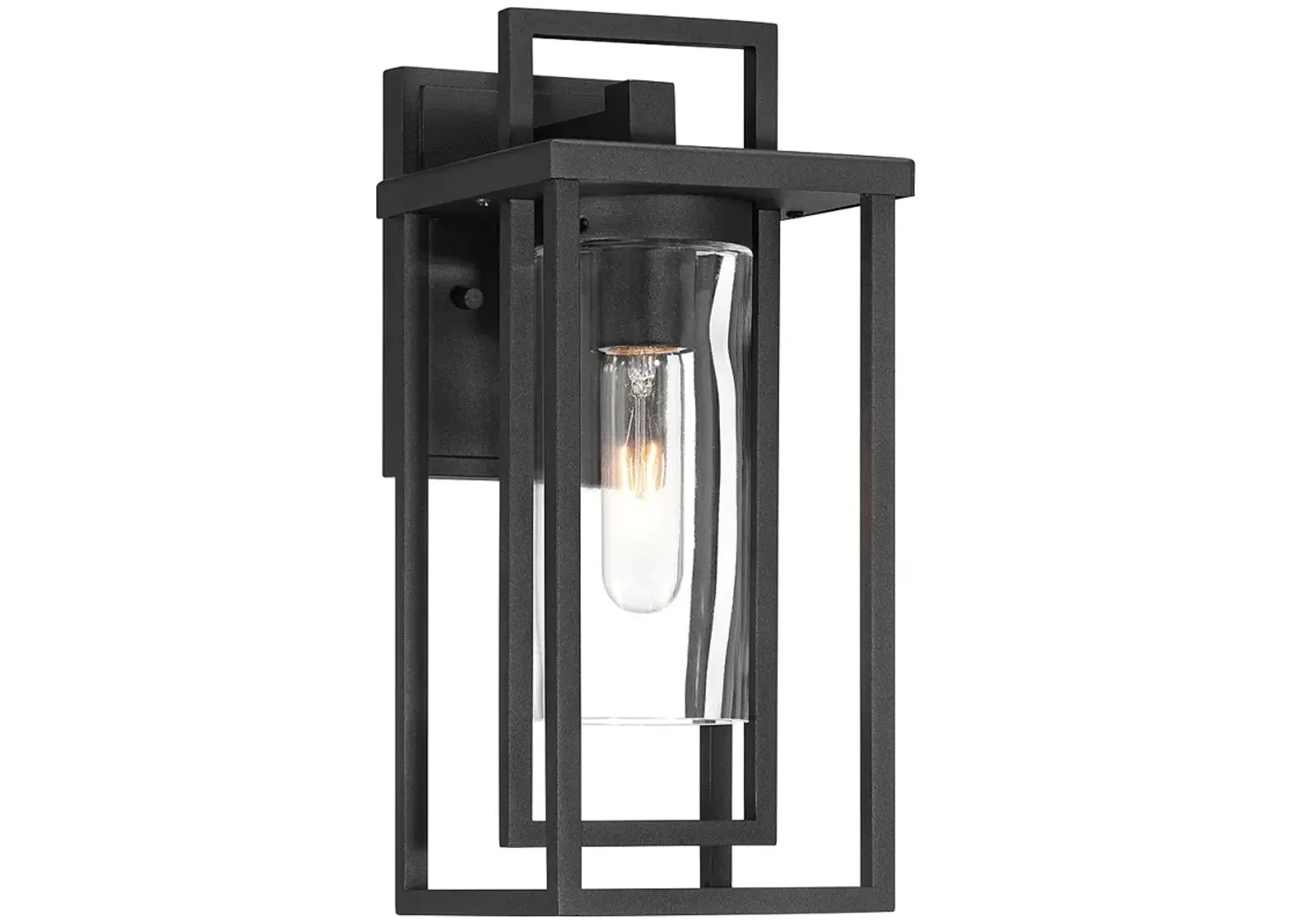 Possini Euro Raynor 13 1/2" High Sand Black Outdoor Barn Wall Light