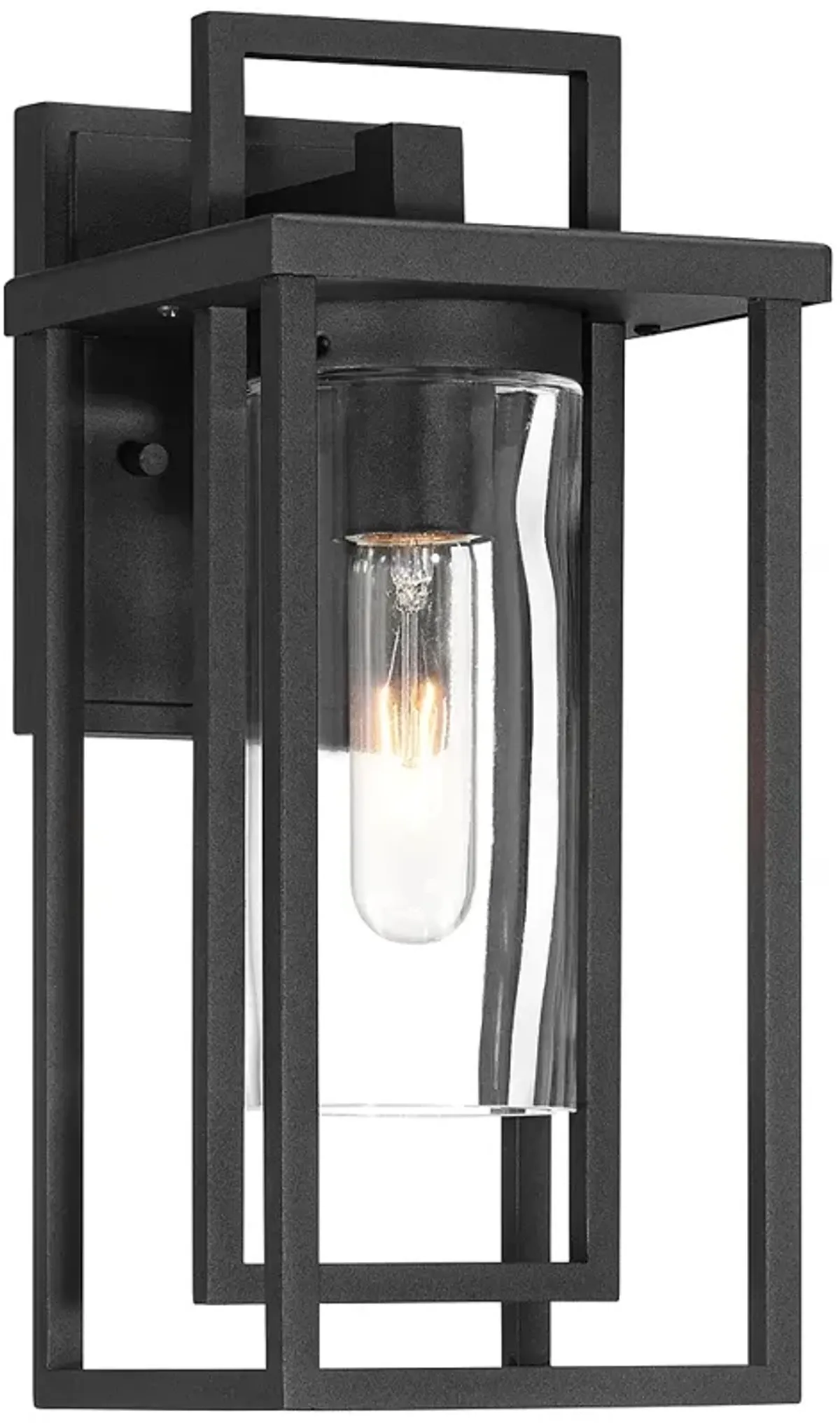 Possini Euro Raynor 13 1/2" High Sand Black Outdoor Barn Wall Light