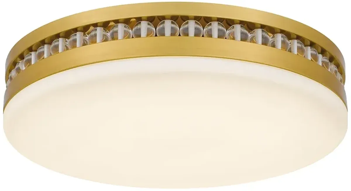 Quoizel Carey 16" Wide Brushed Gold LED Ceiling Light