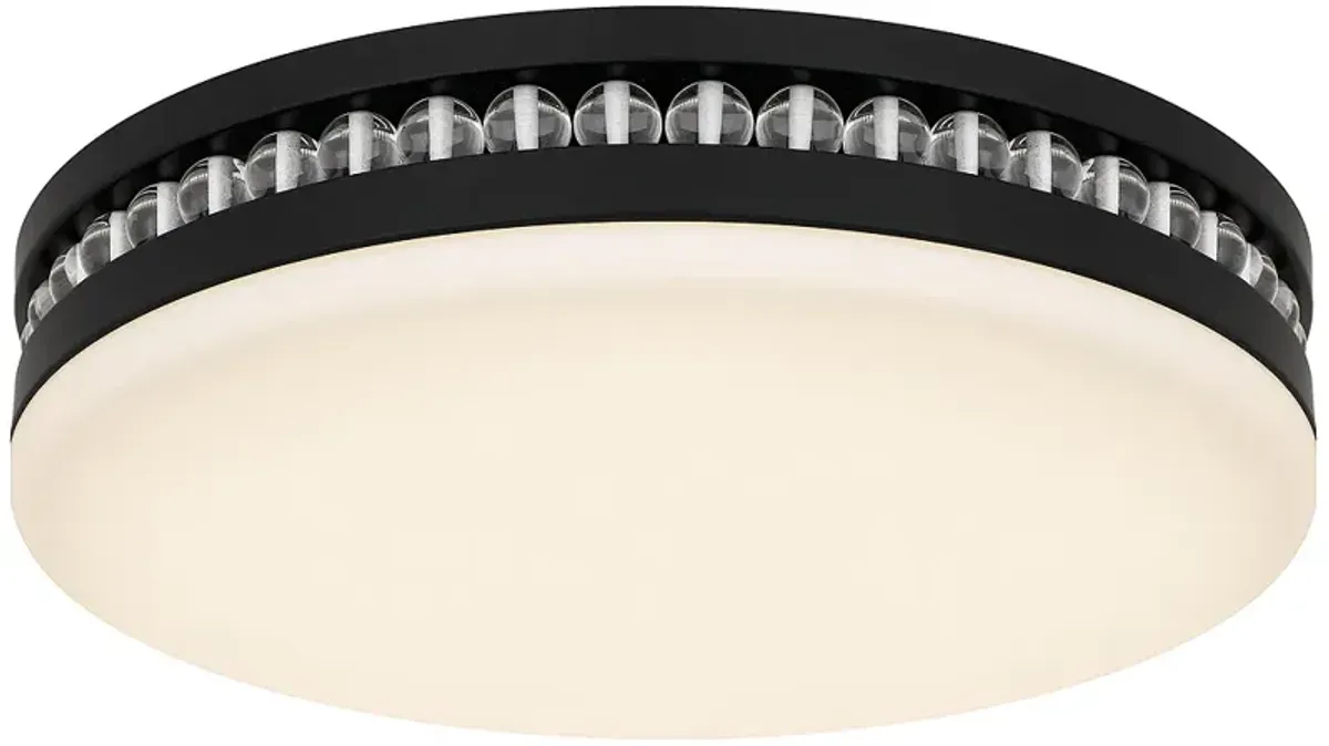 Carey Integrated LED Matte Black Flush Mount with CCT Switch