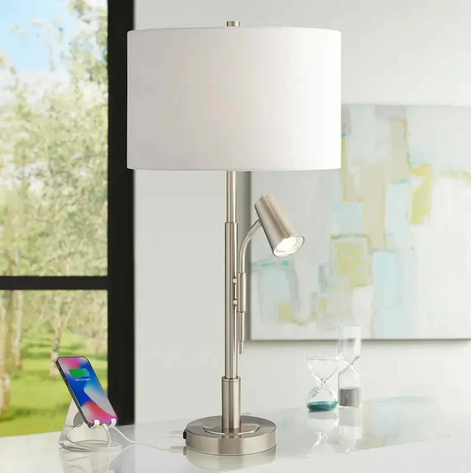 Pacific Coast Lighting Modern 32" Table Lamp with Side Reading Light