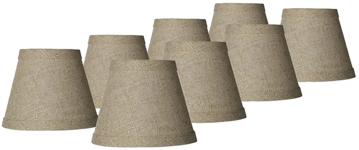 Springcrest Fine Burlap Empire Clip Shades 3x5x4 (Clip-On) Set of 8