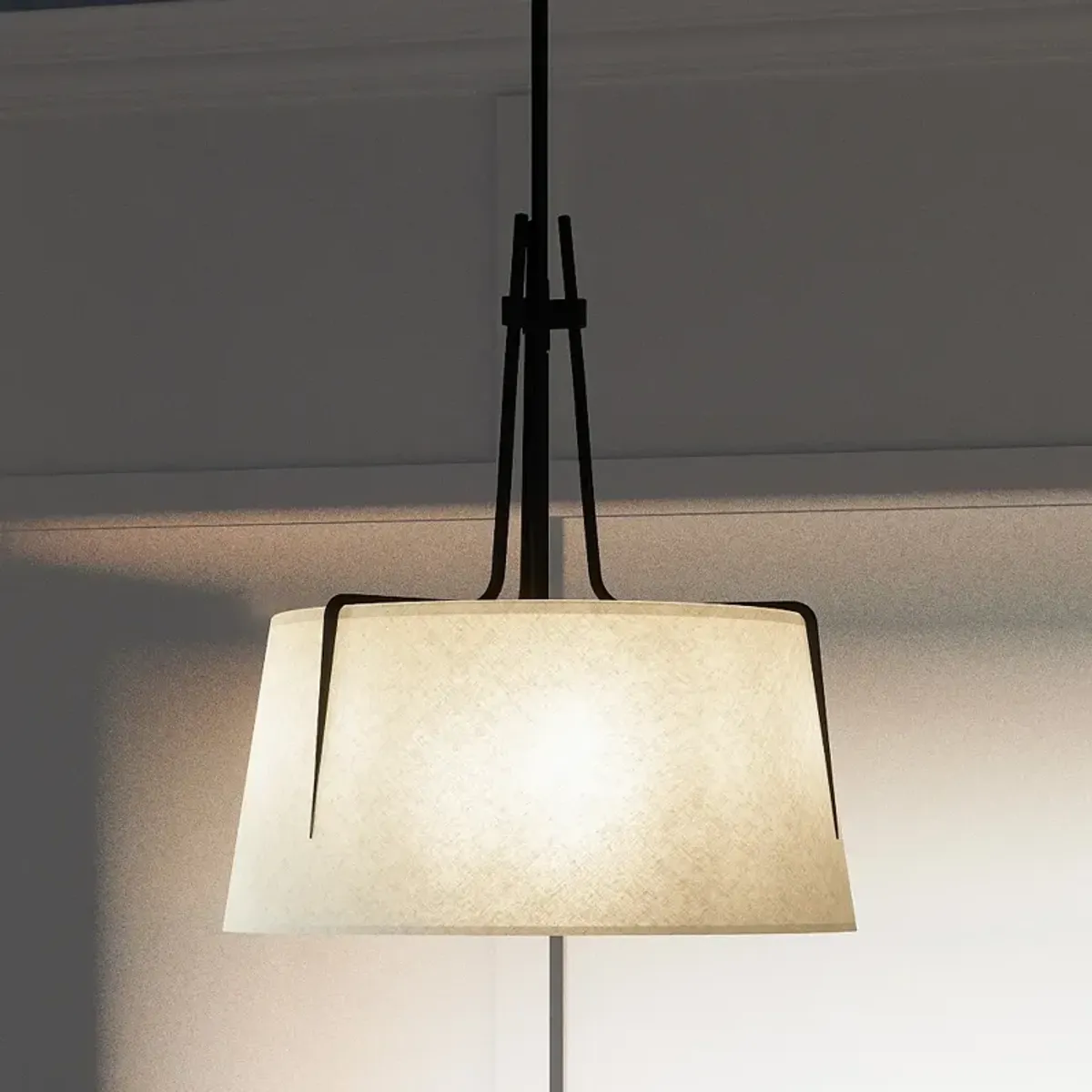 Quoizel Leona 18" Wide Matte Black Drum Pendant Light