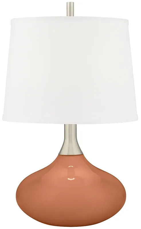 Color Plus Felix 24" High Baked Clay Modern Table Lamp