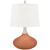 Color Plus Felix 24" High Baked Clay Modern Table Lamp