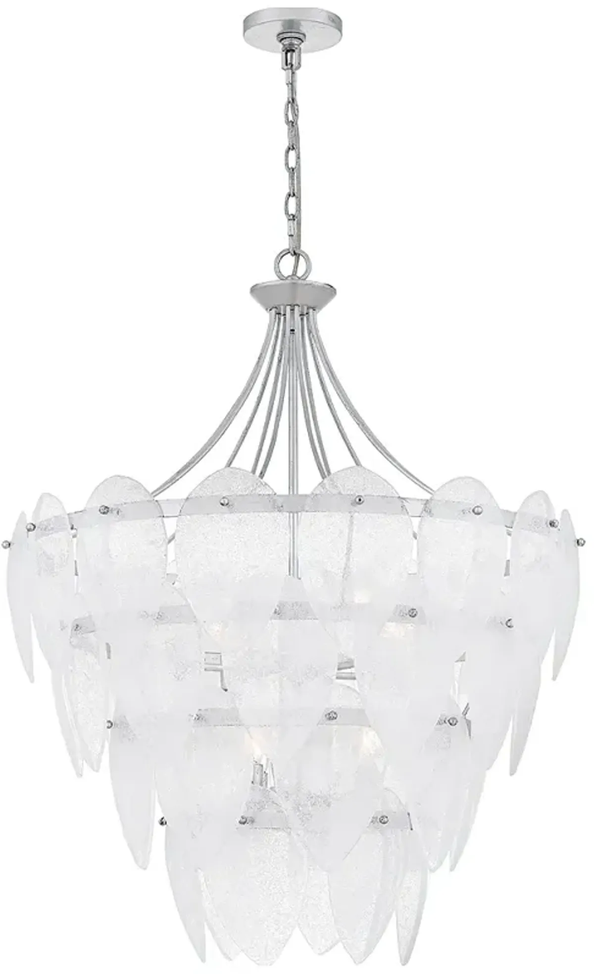 Lilestone 7-Light Silver Leaf Pendant