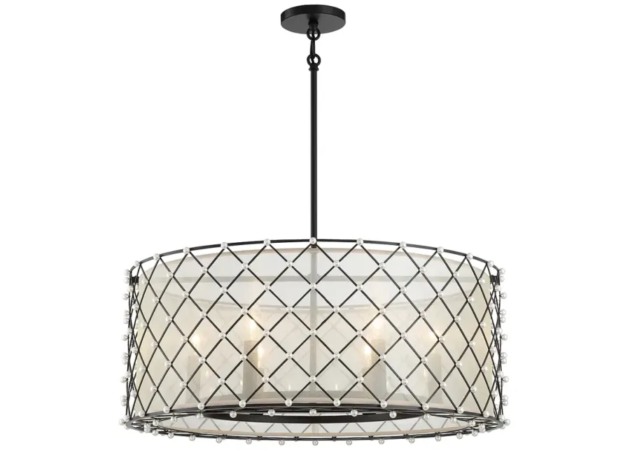 Minka-Lavery  Sheer Elegance 6-Light Coal Pendant