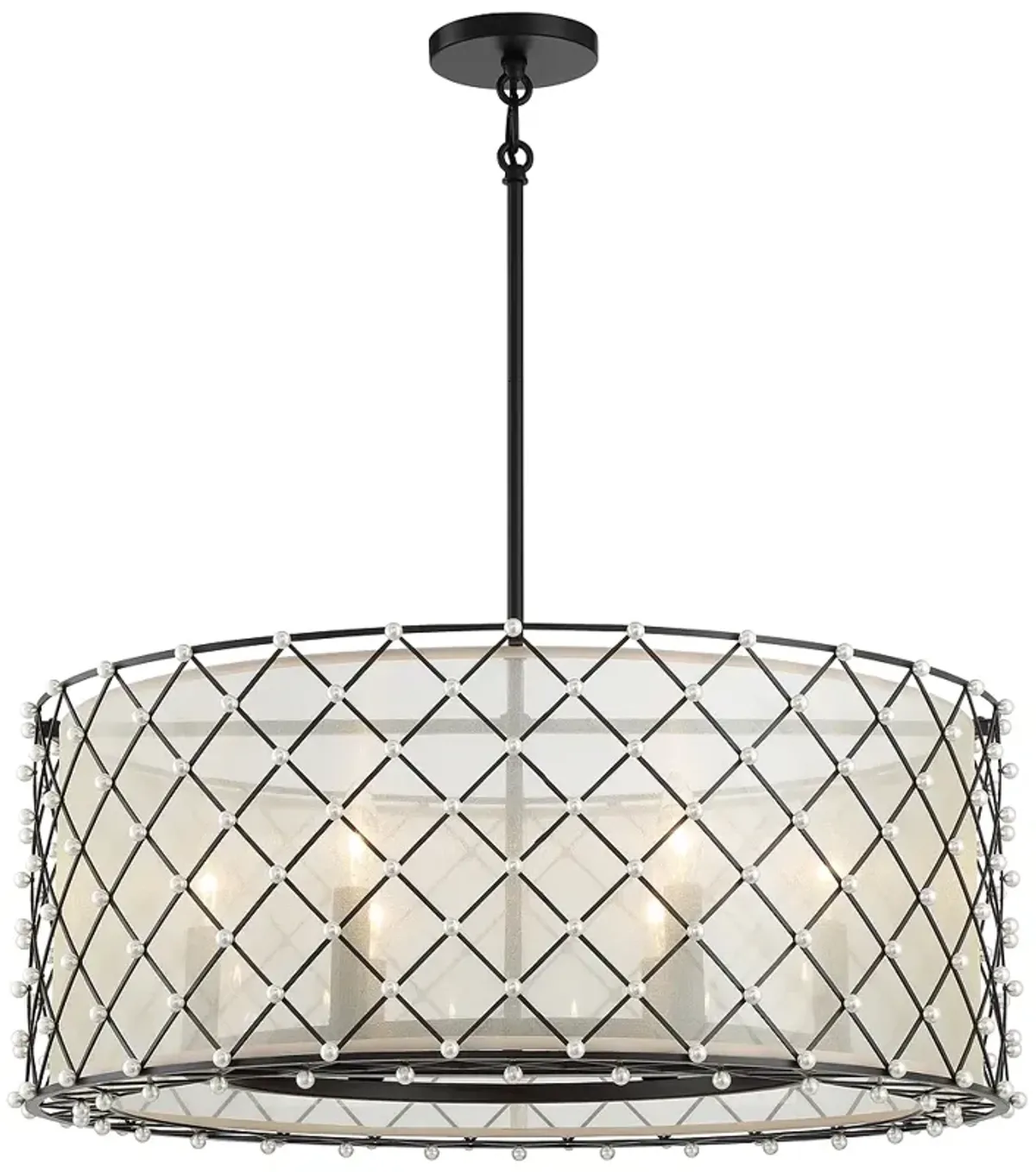 Minka-Lavery  Sheer Elegance 6-Light Coal Pendant