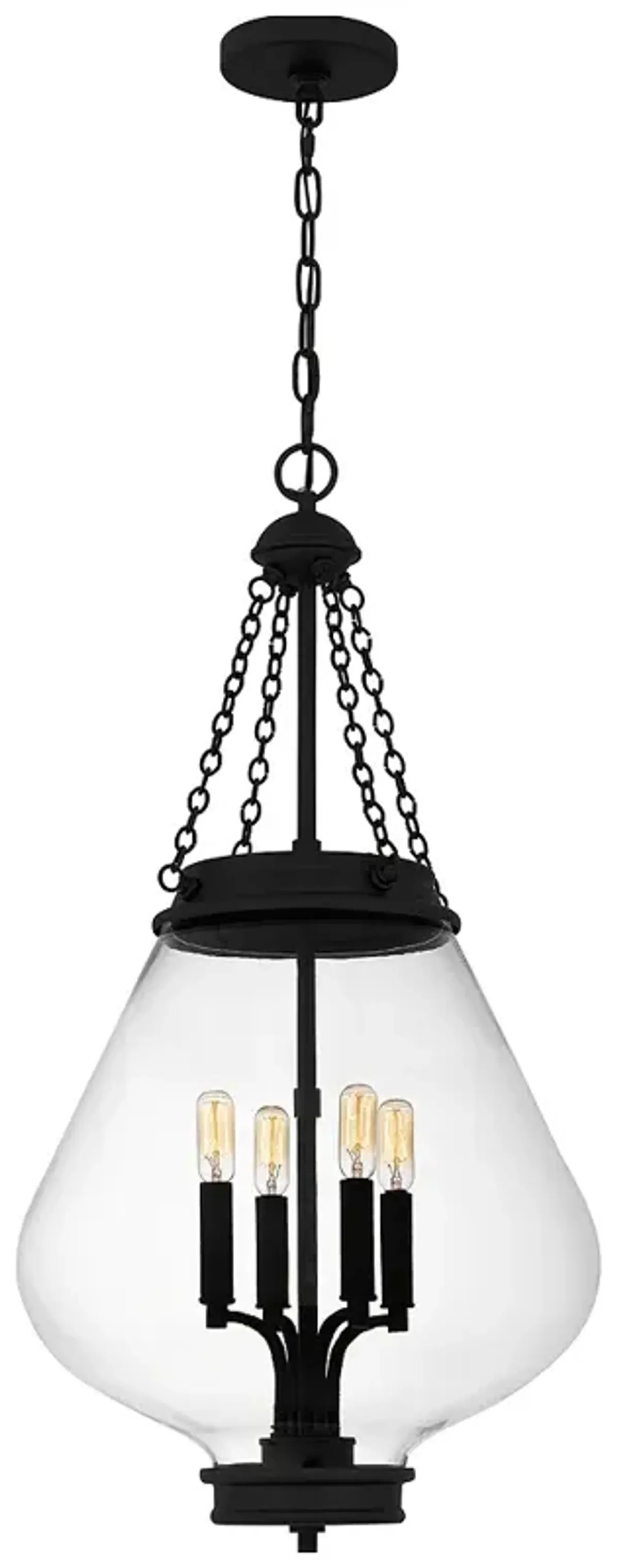 Wallace 4-Light Matte Black Pendant