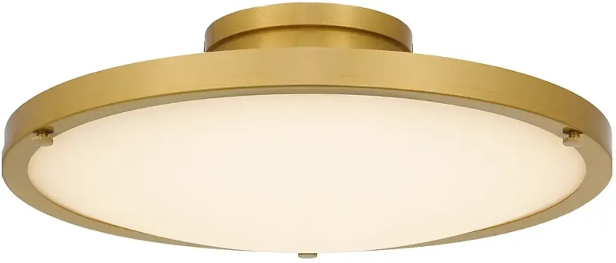 Donne Integrated LED Brushed Gold Semi-Flush Mount with CCT Switch