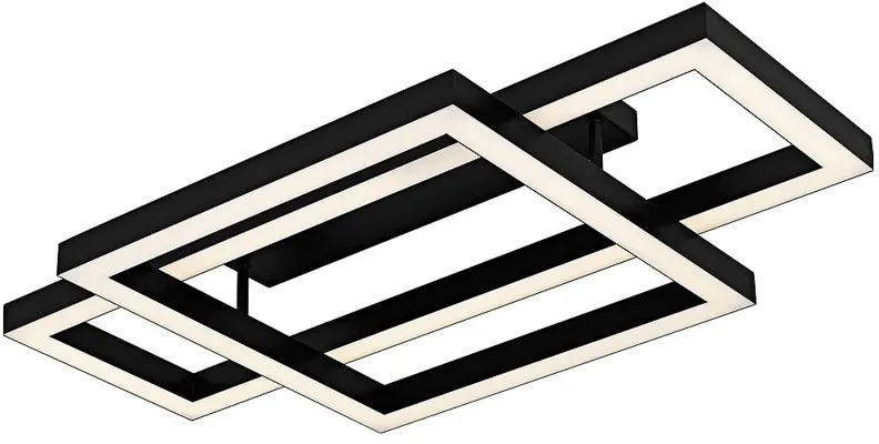 Lawless Integrated LED Matte Black Semi-Flush Mount with CCT Switch