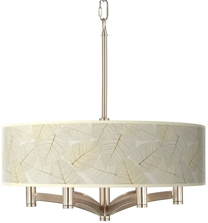 Fall Leaves Ava 6-Light Nickel Pendant Chandelier