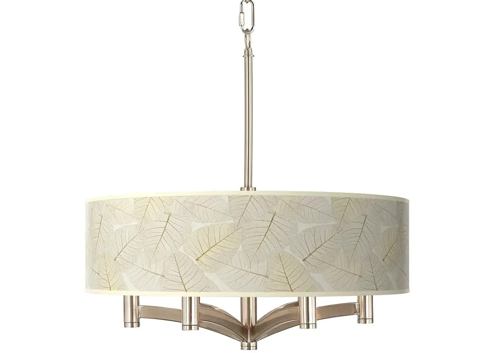 Fall Leaves Ava 6-Light Nickel Pendant Chandelier