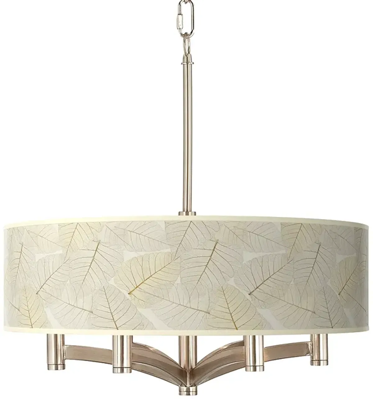 Fall Leaves Ava 6-Light Nickel Pendant Chandelier