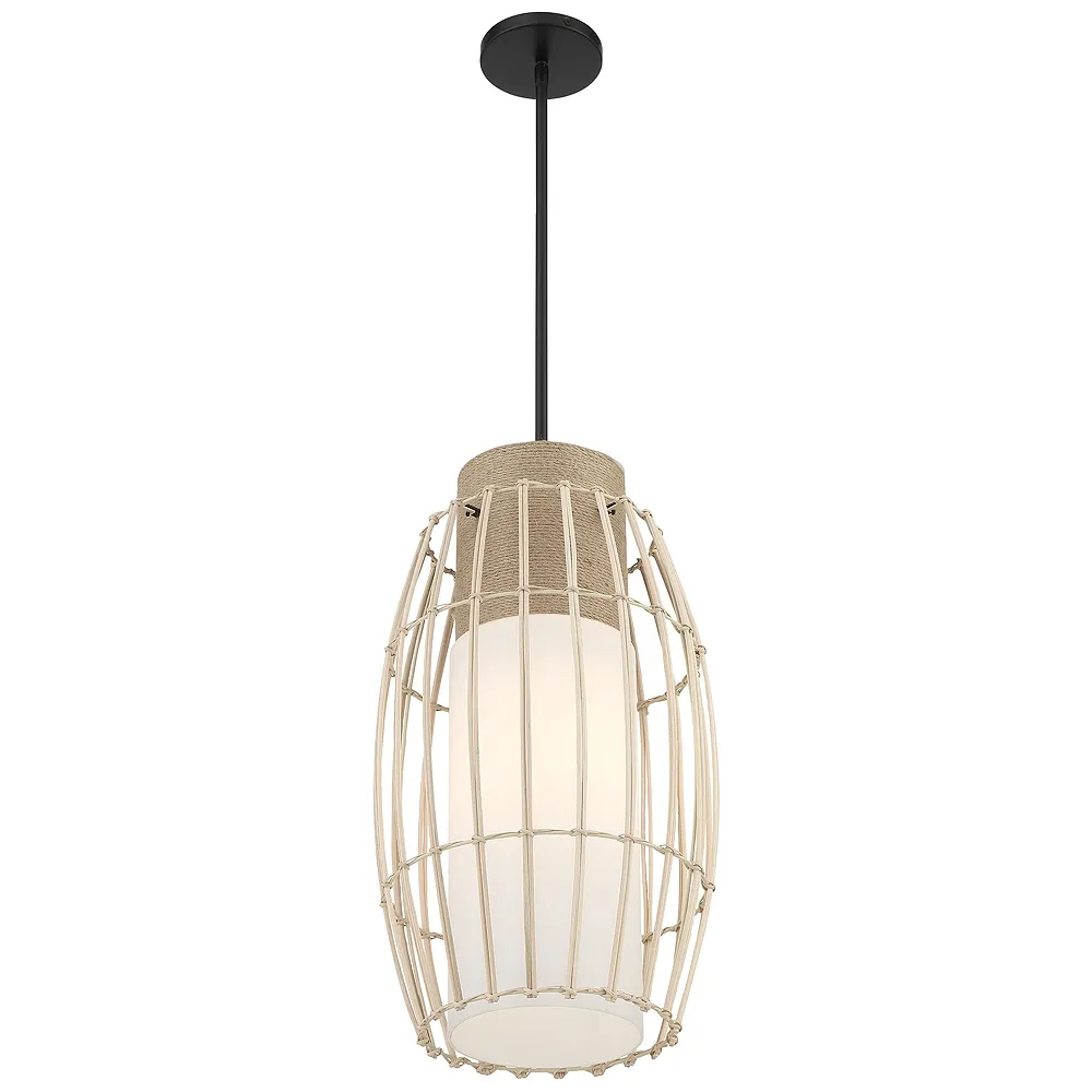 Minka-Lavery Watermill by Robin Baron 1-Light Black Pendant