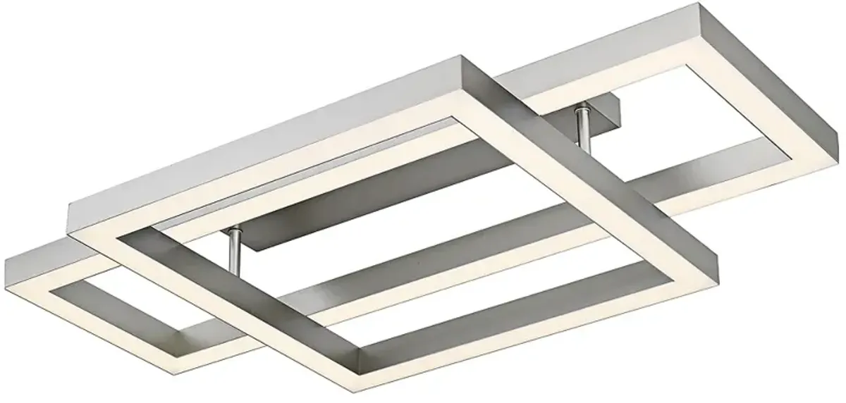 Lawless Integrated LED Painted Brushed Nickel Semi-Flush Mount w CCT Switch