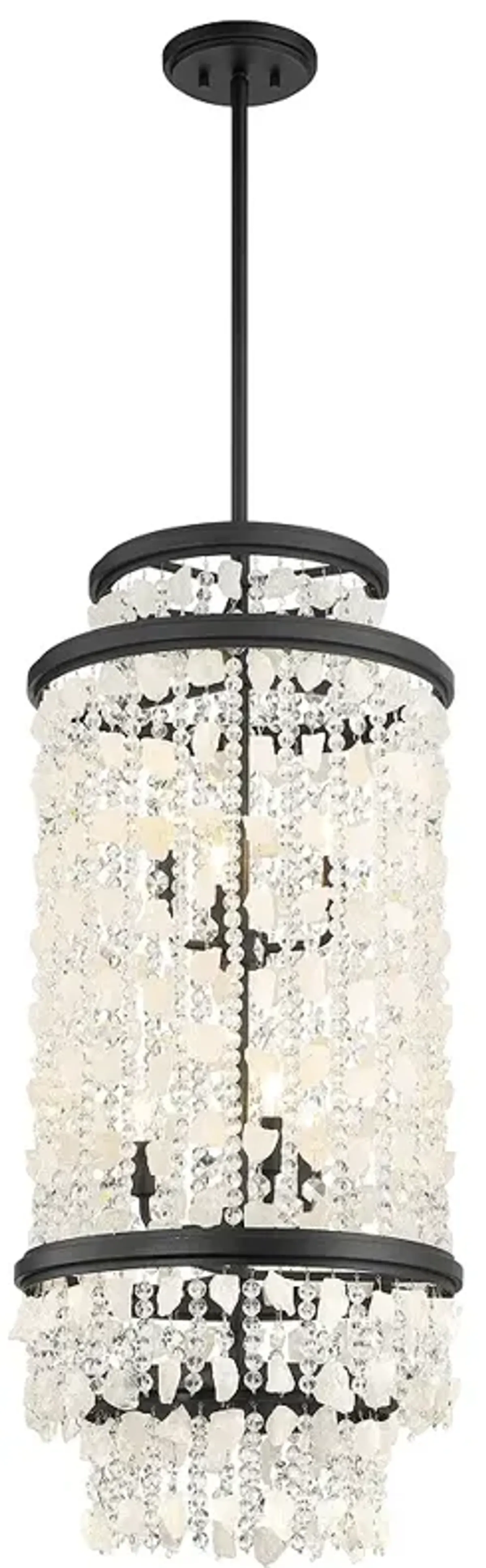 Minka Lavery Shimmering Elegance 6-Light Sand Black Foyer Pendant