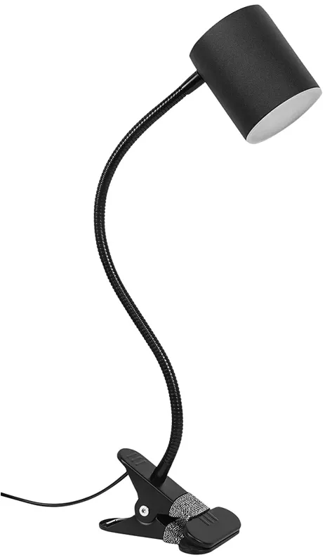 Canista Black Finish Modern Adjustable Gooseneck LED Clip Light