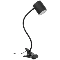 Canista Black Finish Modern Adjustable Gooseneck LED Clip Light