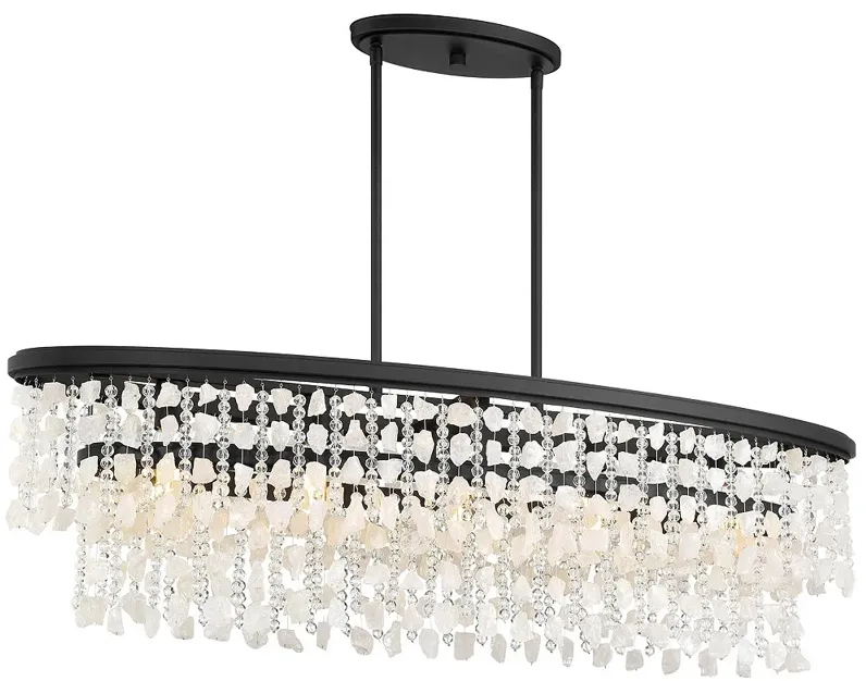 Minka Lavery Shimmering Elegance 5-Light Sand Black Island Chandelier