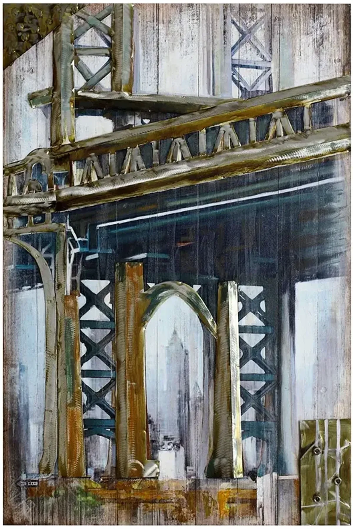 Crestview Collection Bridge 48" High Canvas Wall Art