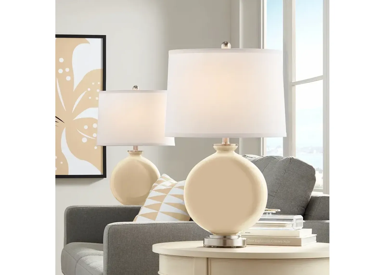 Color Plus Carrie 26 1/2" Colonial Tan Table Lamp Set of 2