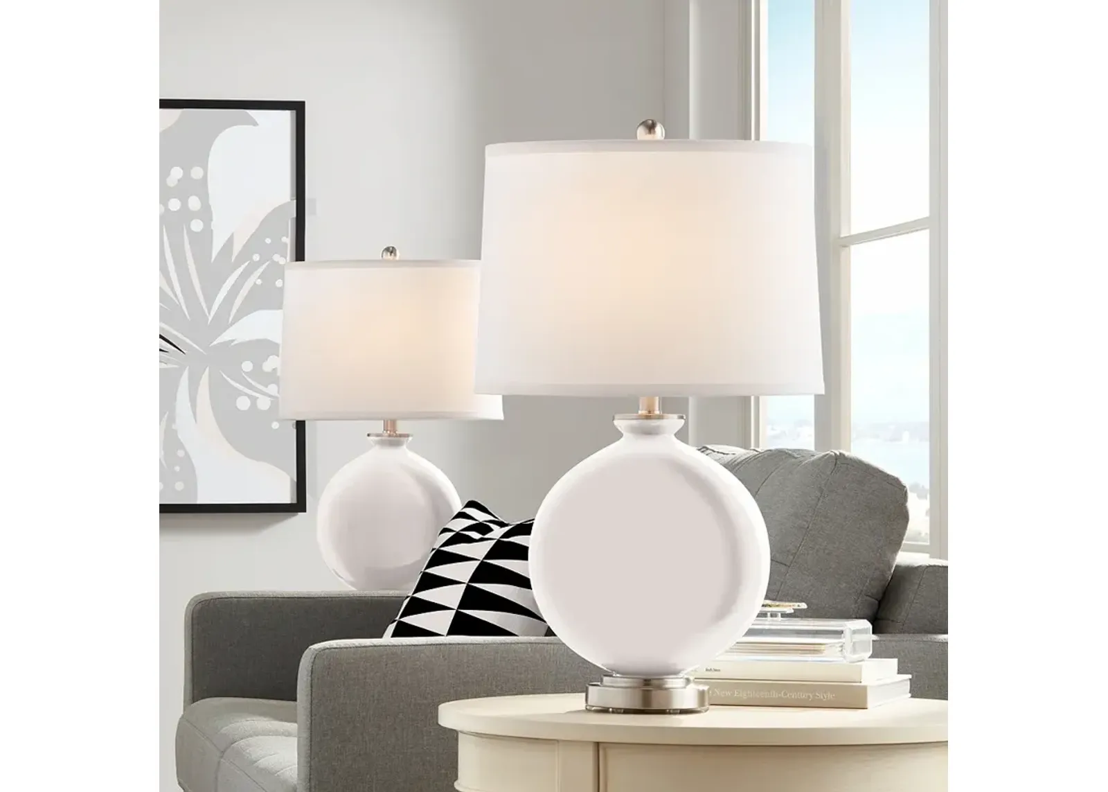 Color Plus Carrie 26 1/2" Smart White Table Lamps Set of 2