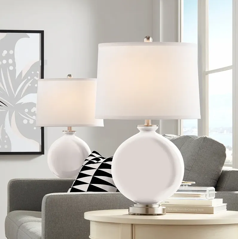 Color Plus Carrie 26 1/2" Smart White Table Lamps Set of 2