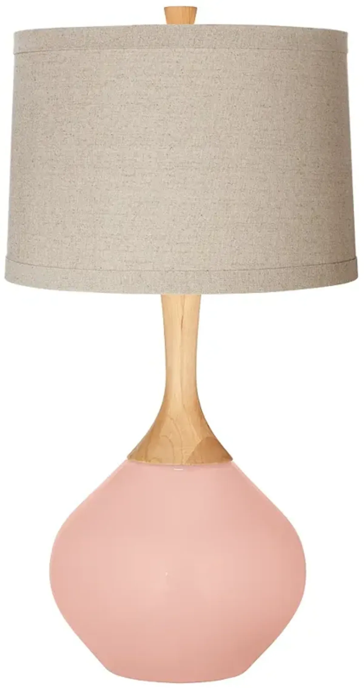 Color Plus Wexler 31" High Natural Linen Shade Rose Pink Table Lamp