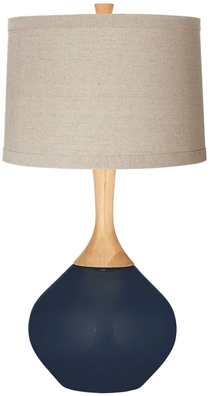 Naval Natural Linen Drum Shade Wexler Table Lamp