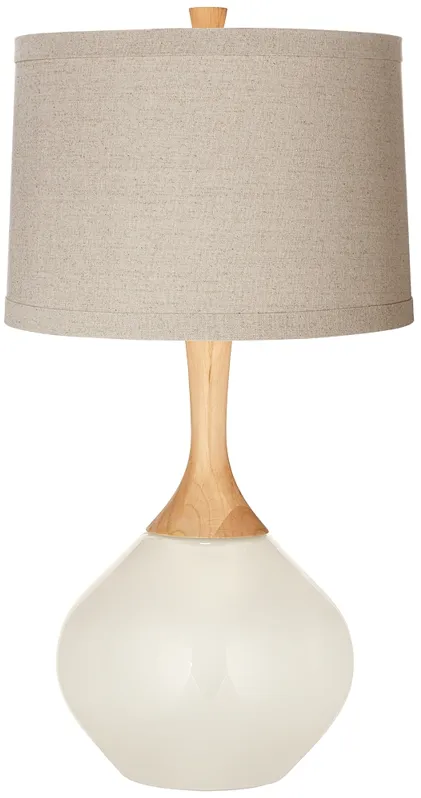 West Highland White Natural Linen Drum Shade Wexler Table Lamp