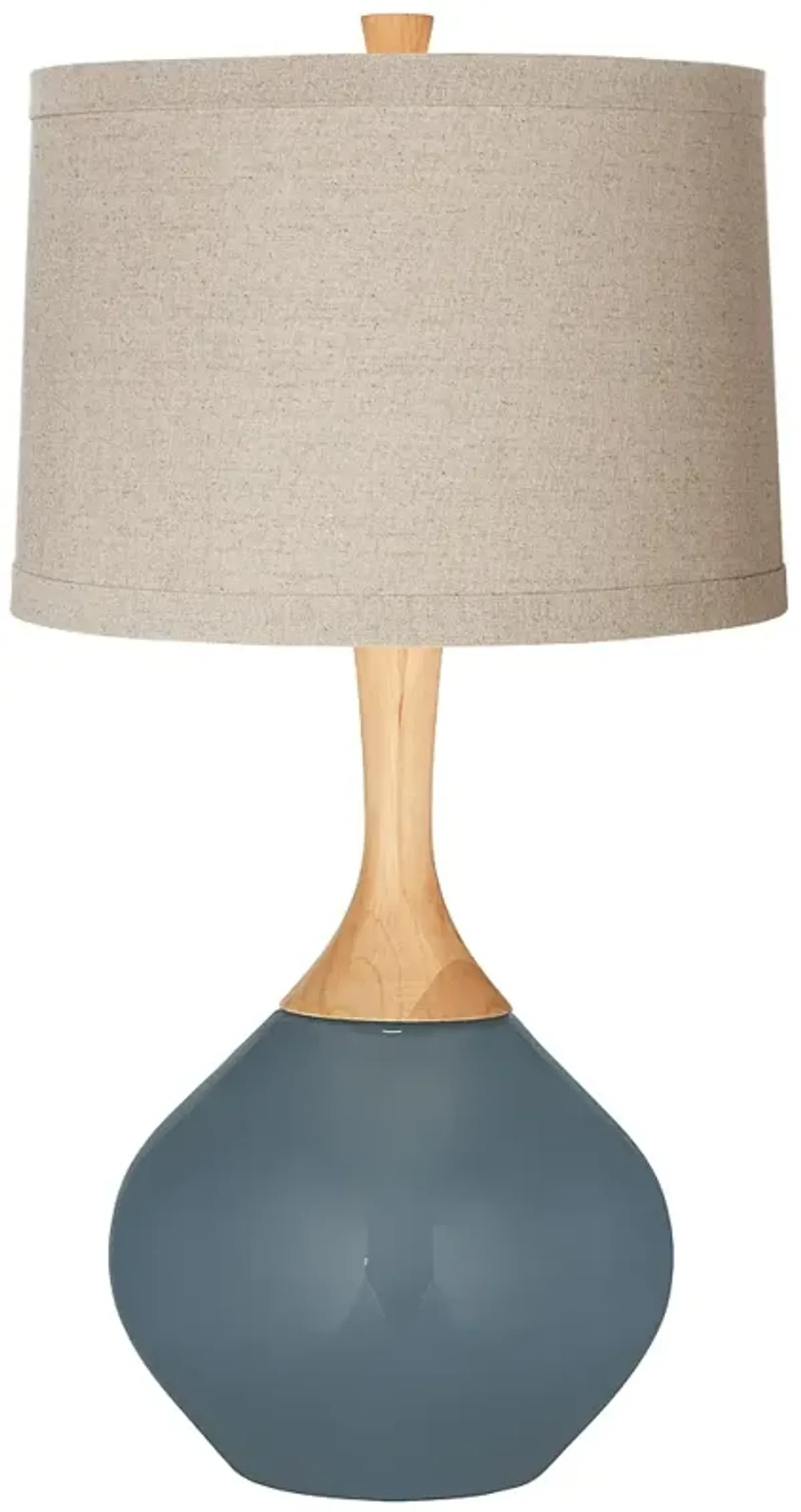 Color Plus Wexler 31" Linen Shade Smoky Blue Table Lamp