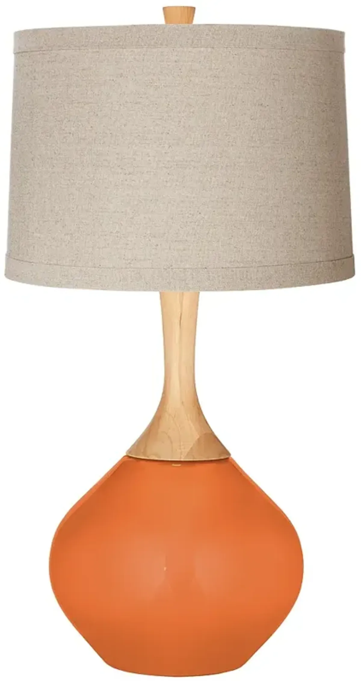 Color Plus Wexler 31" Natural Linen Shade Celosia Orange Table Lamp