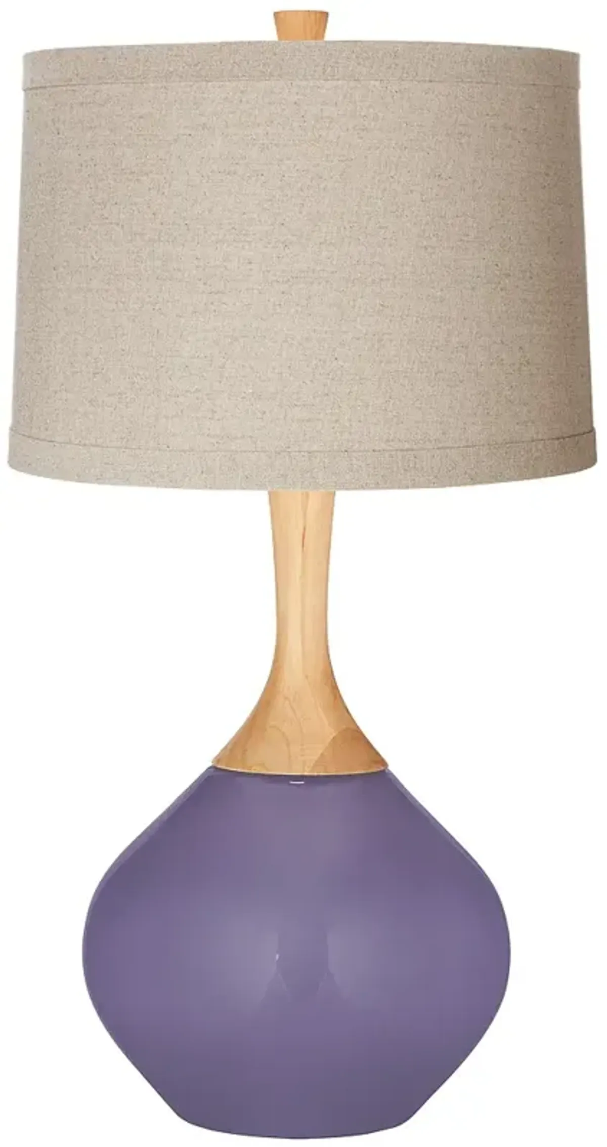 Purple Haze Natural Linen Drum Shade Wexler Table Lamp