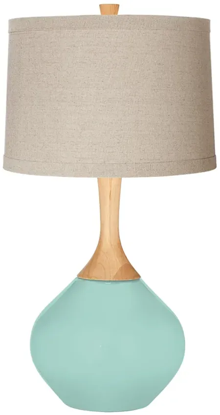 Cay Natural Linen Drum Shade Wexler Table Lamp