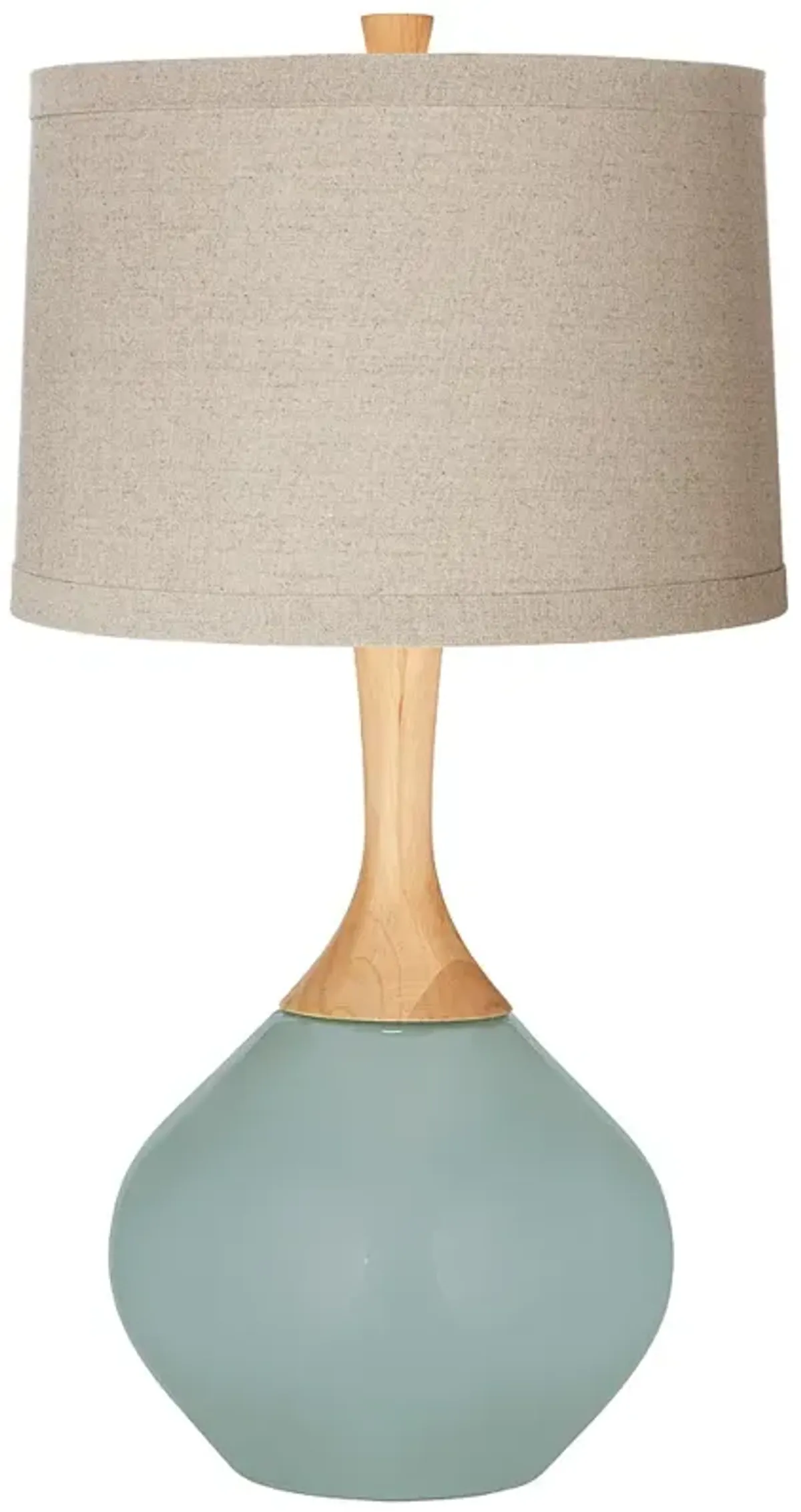 Aqua-Sphere Natural Linen Drum Shade Wexler Table Lamp