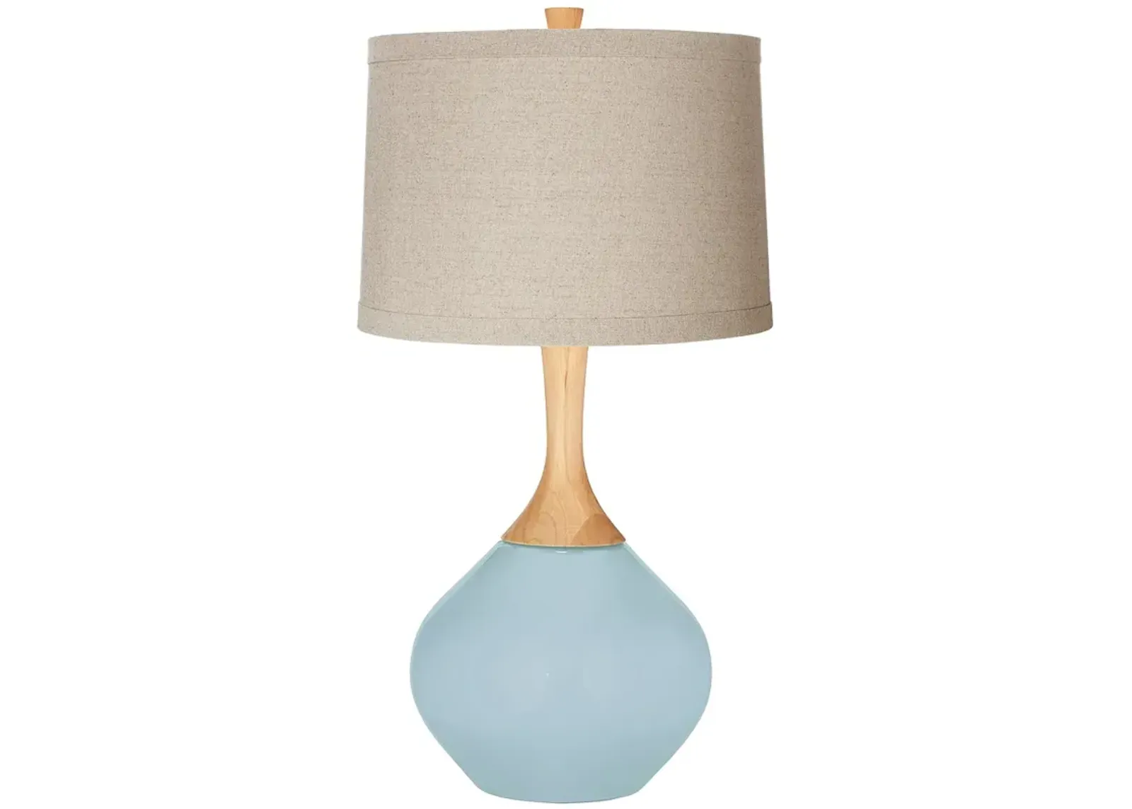 Vast Sky Natural Linen Drum Shade Wexler Table Lamp