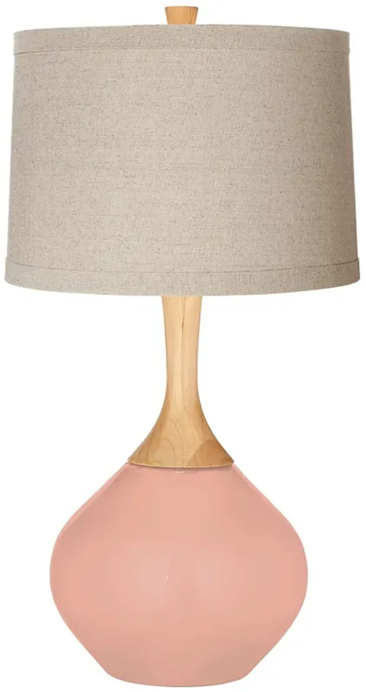 Color Plus Wexler 31" Linen Shade Mellow Coral Pink Table Lamp