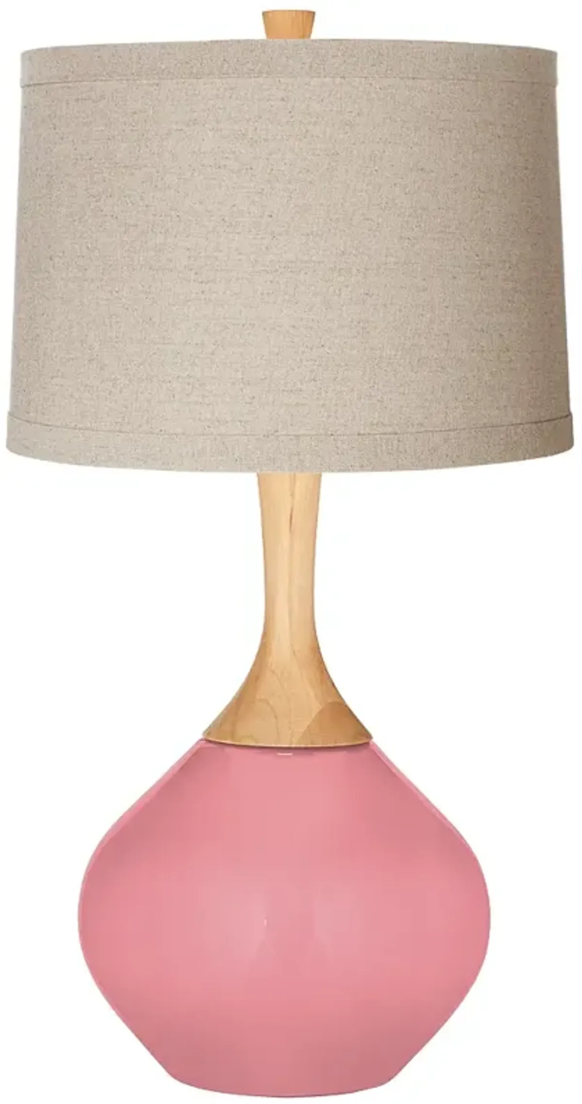 Color Plus Wexler 31" High Natural Linen Shade Haute Pink Table Lamp