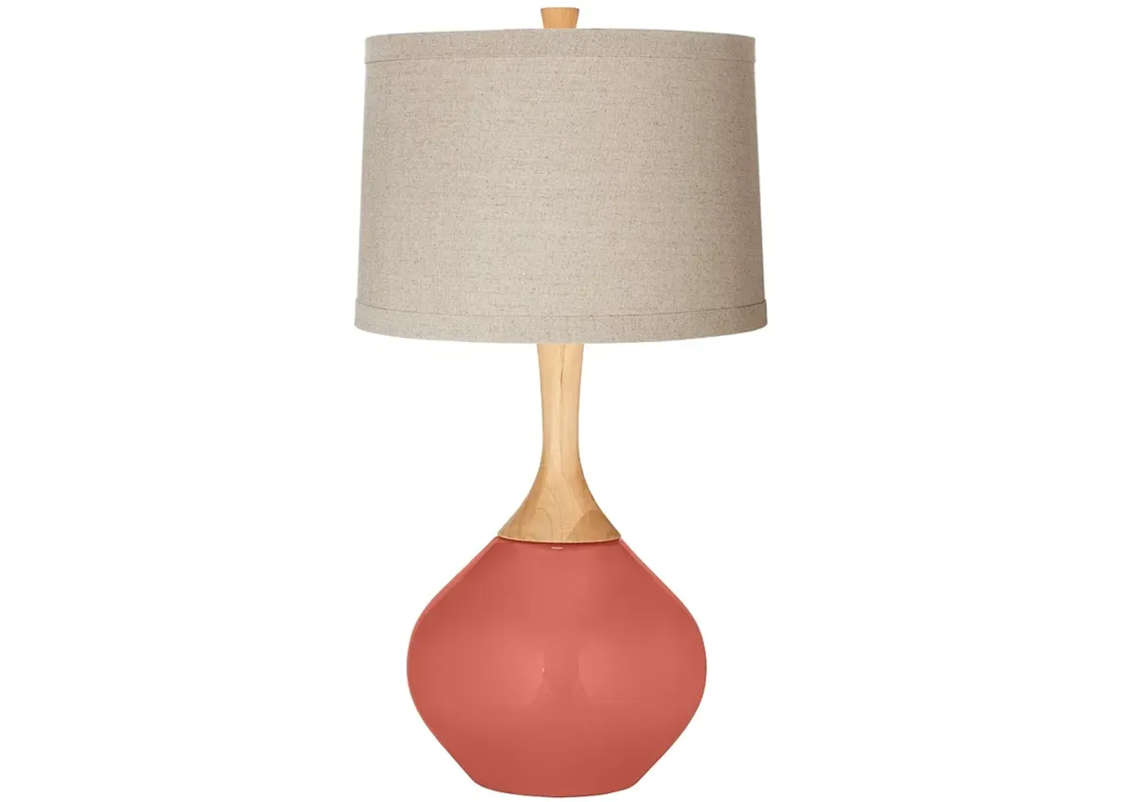 Color Plus Wexler 31" High Natural Linen Shade Coral Reef Table Lamp