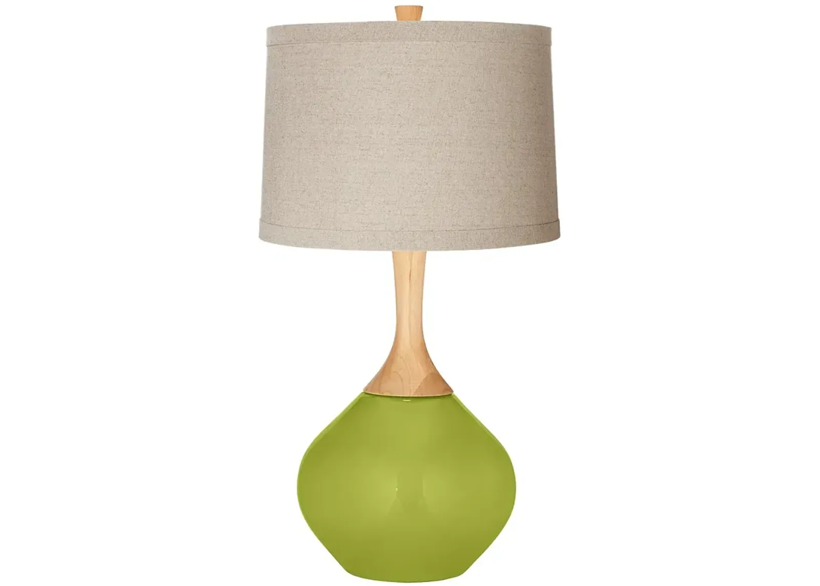 Parakeet Natural Linen Drum Shade Wexler Table Lamp