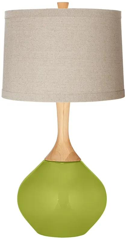 Parakeet Natural Linen Drum Shade Wexler Table Lamp