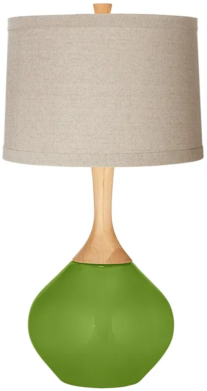 Gecko Natural Linen Drum Shade Wexler Table Lamp