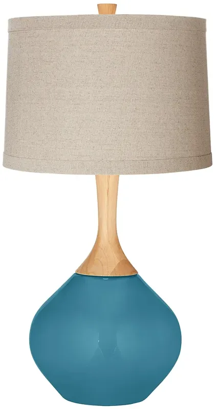 Great Falls Natural Linen Drum Shade Wexler Table Lamp