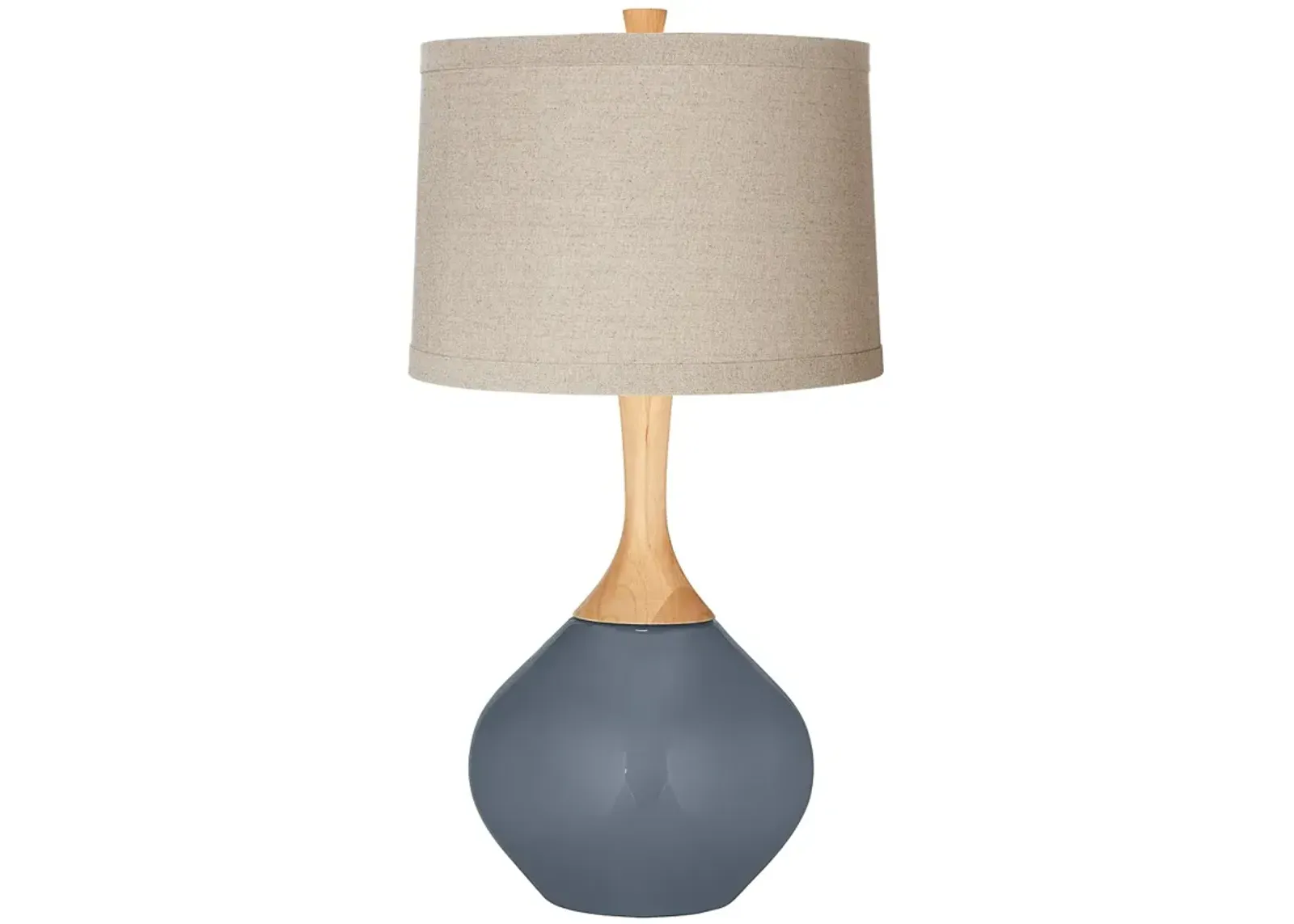 Granite Peak Natural Linen Drum Shade Wexler Table Lamp