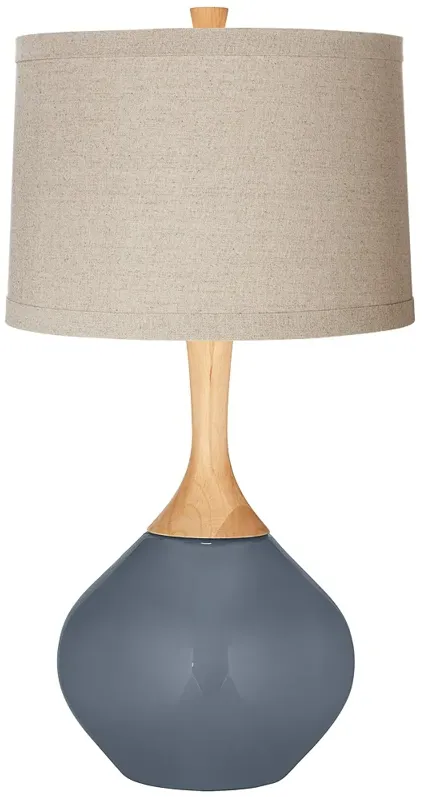 Granite Peak Natural Linen Drum Shade Wexler Table Lamp