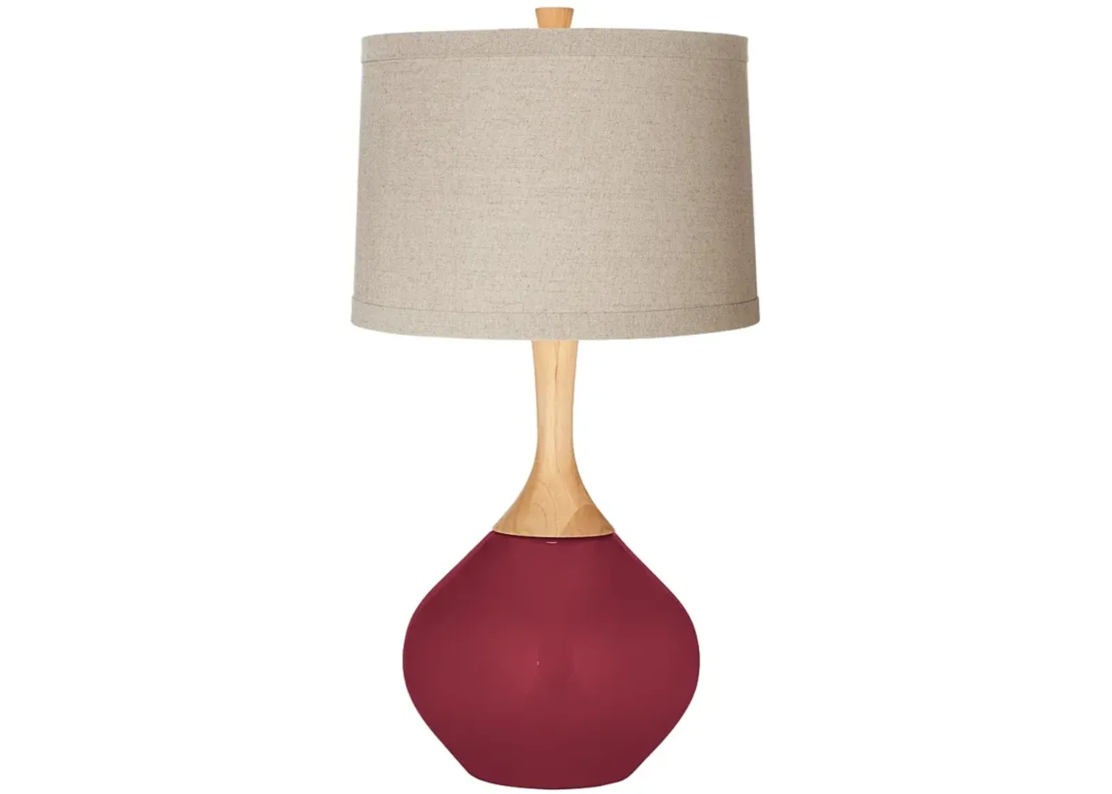 Color Plus Wexler 31" High Linen Shade Antique Red Table Lamp