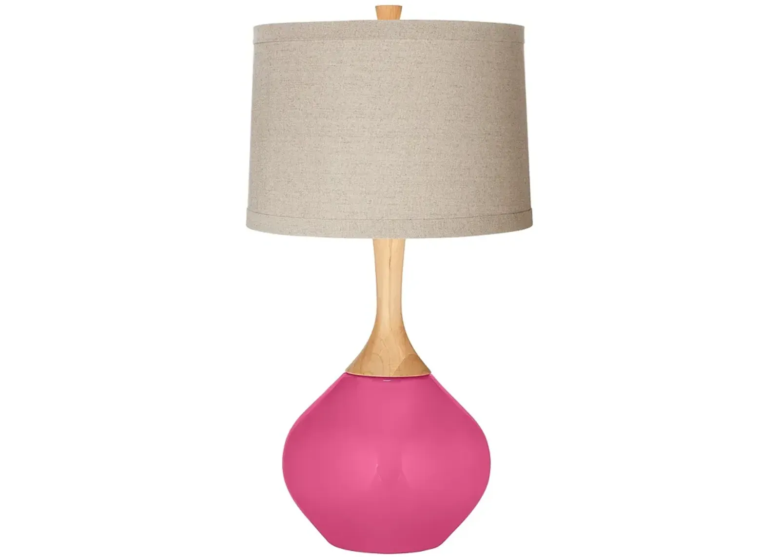 Color Plus Wexler 31" High Linen Shade Blossom Pink Table Lamp